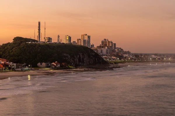 Világítótorony Strandok Naplementekor Torres Rio Grande Sul Brazília — Stock Fotó