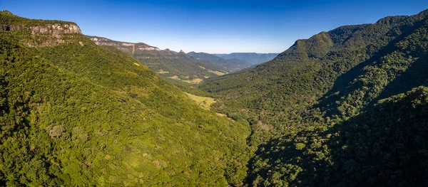 Aerial View Valley Forest Rocks Tres Forquilhas Rio Grande Sul — Stock Fotó