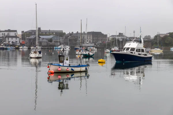 Barche Dungarvan Pier Waterford Irlanda — Foto Stock