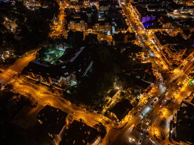 Gramado şehrinde gece ışıkları, Gramado, Rio Grande do Sul, Brezilya