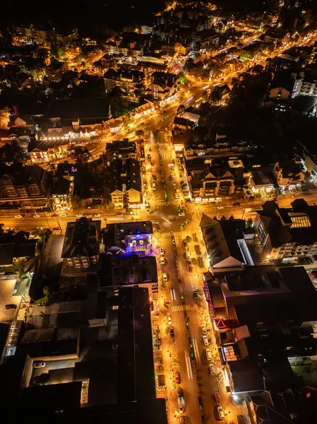 Gramado şehrinde gece ışıkları, Gramado, Rio Grande do Sul, Brezilya