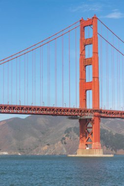 Presidio plajından Golden Gate, San Francisco, California, ABD