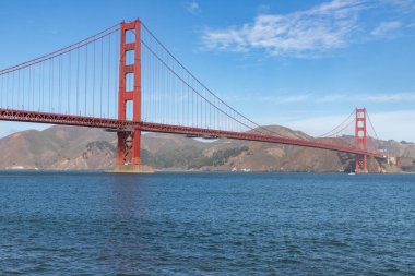 Presidio plajından Golden Gate, San Francisco, California, ABD