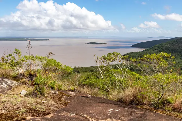 Itapua Eyalet Parkı 'ndaki orman ve Guaiba Gölü, Viamao, Rio Grande do Sul, Brezilya