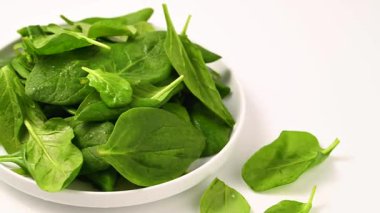 Taze ıspanak yeşili yapraklar. Sağlıklı yiyecekler. Salata yaprakları.