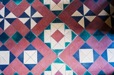 Birleşik Krallık, Leicestershire, 26 Nisan 2025. Ashby Kalesi, eski kilise döşemesi