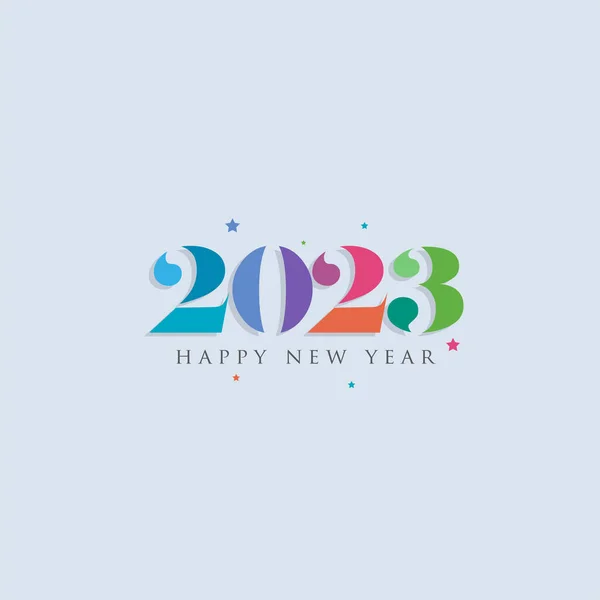 2023 Щасливий Дизайн Новорічної Листівки Ліцензійні Стокові Вектори