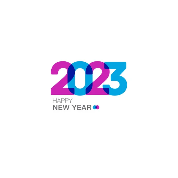 2023 Щасливий Дизайн Новорічної Листівки Ліцензійні Стокові Ілюстрації