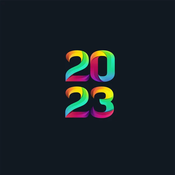 2023 Щасливий Дизайн Новорічної Листівки Векторна Графіка