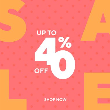 tp% 40 satış vektör illüstrasyon arka planı