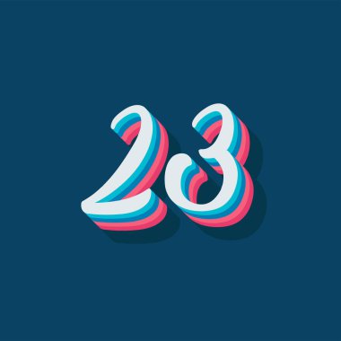 23 numaralı 3d grafik poster arkaplanı