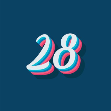 28 numaralı 3D grafik poster arkaplanı