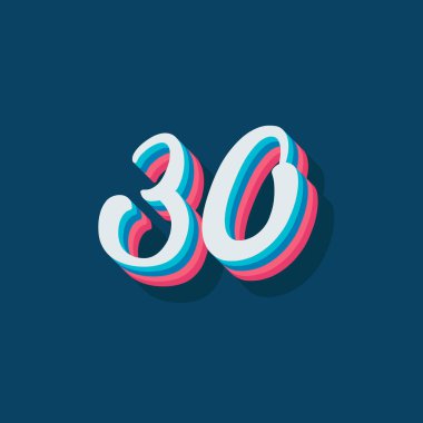 30 numaralı 3d grafik poster arkaplanı