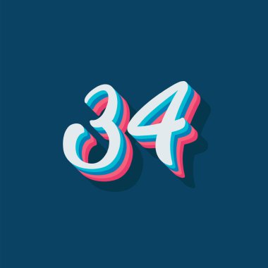 34 numaralı 3d grafik poster arkaplanı