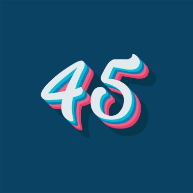 45 numaralı 3D grafik poster arkaplanı