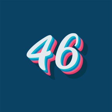 46 numaralı 3d grafik poster arkaplanı