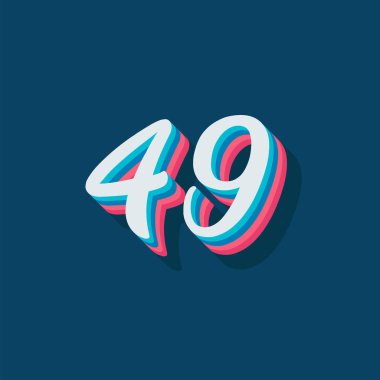 49 numaralı 3D grafik poster arkaplanı