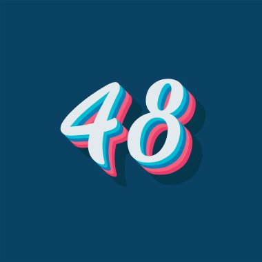 48 numaralı 3d grafik poster arkaplanı