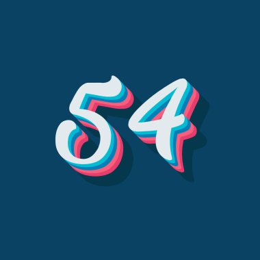 54 numaralı 3d grafik poster arkaplanı