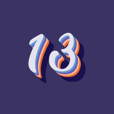 13 numaralı 3d grafik poster arkaplanı