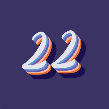 22 numaralı 3d grafik poster arkaplanı