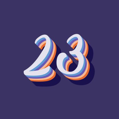 23 numaralı 3d grafik poster arkaplanı