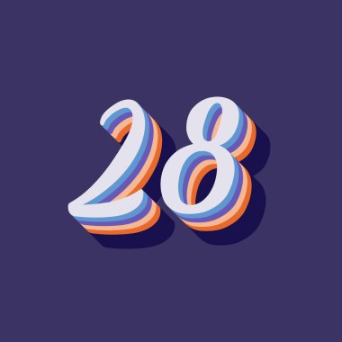 28 numaralı 3D grafik poster arkaplanı