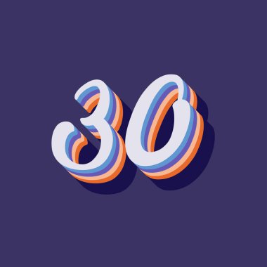 30 numaralı 3d grafik poster arkaplanı