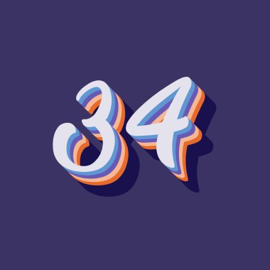 34 numaralı 3d grafik poster arkaplanı