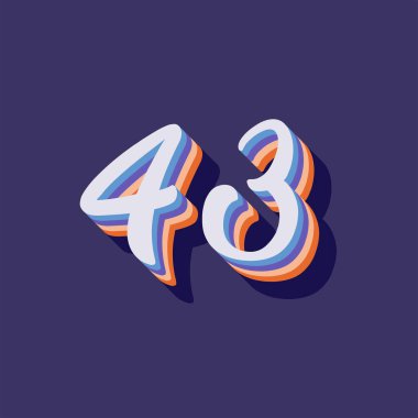 43 numaralı 3D grafik poster arkaplanı