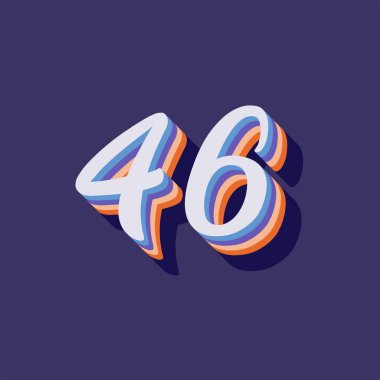 46 numaralı 3d grafik poster arkaplanı