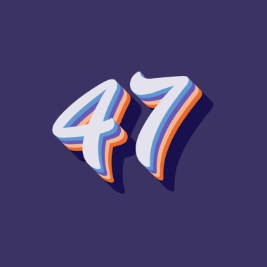 47 numaralı 3D grafik poster arkaplanı