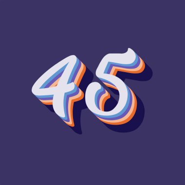 45 numaralı 3D grafik poster arkaplanı