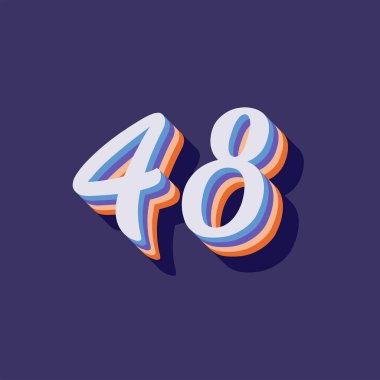 48 numaralı 3d grafik poster arkaplanı