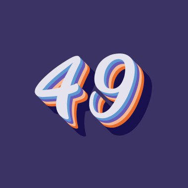 49 numaralı 3D grafik poster arkaplanı