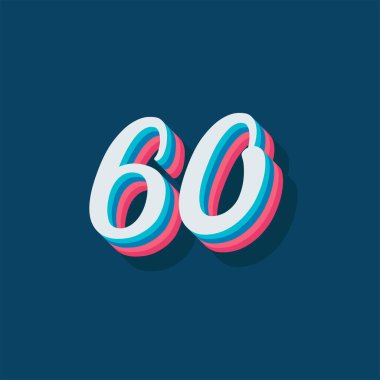 60 numaralı 3d grafik poster arkaplanı