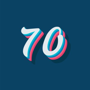 70 numaralı 3d grafik poster arkaplanı