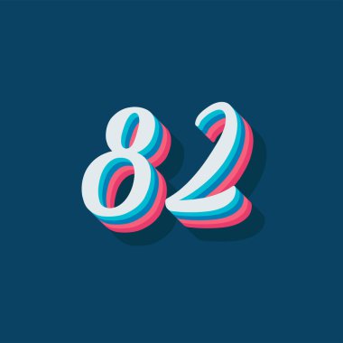 82 numaralı 3D grafik poster arkaplanı