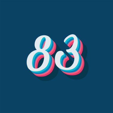 83 numaralı 3d grafik poster arkaplanı