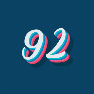 92 numaralı 3D grafik poster arkaplanı