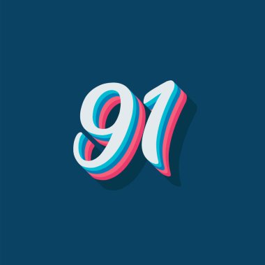 3d grafik poster arkaplanı 91 numara