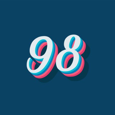 98 numaralı 3d grafik poster arkaplanı