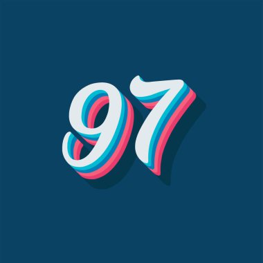 97 numaralı 3D grafik poster arkaplanı