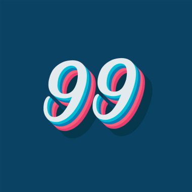 3d grafik poster arkaplanı 99 numara