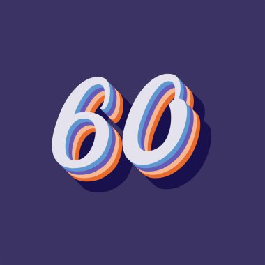 60 numaralı 3d grafik poster arkaplanı