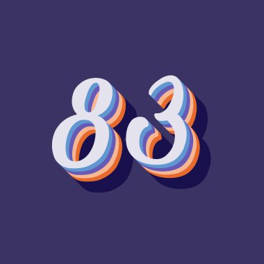 83 numaralı 3d grafik poster arkaplanı