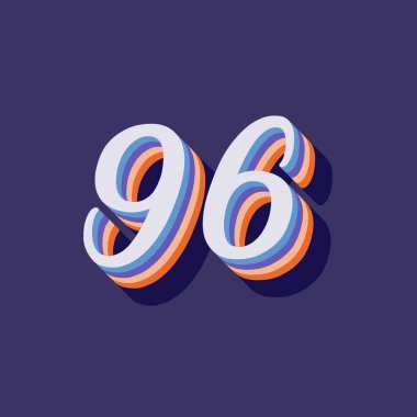 3D grafik poster arkaplanı 96 numara