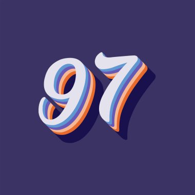 97 numaralı 3D grafik poster arkaplanı