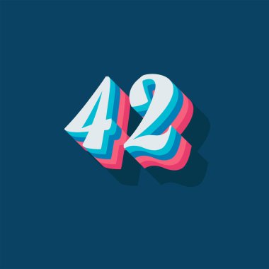 yaratıcı 3D poster numarası 42