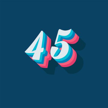 45 numaralı yaratıcı 3D poster